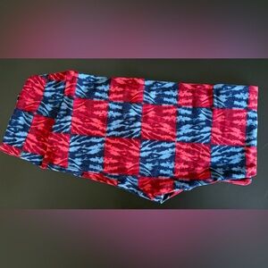 LuLaRoe Red and Blue Checkered 4th of July OS Leggings